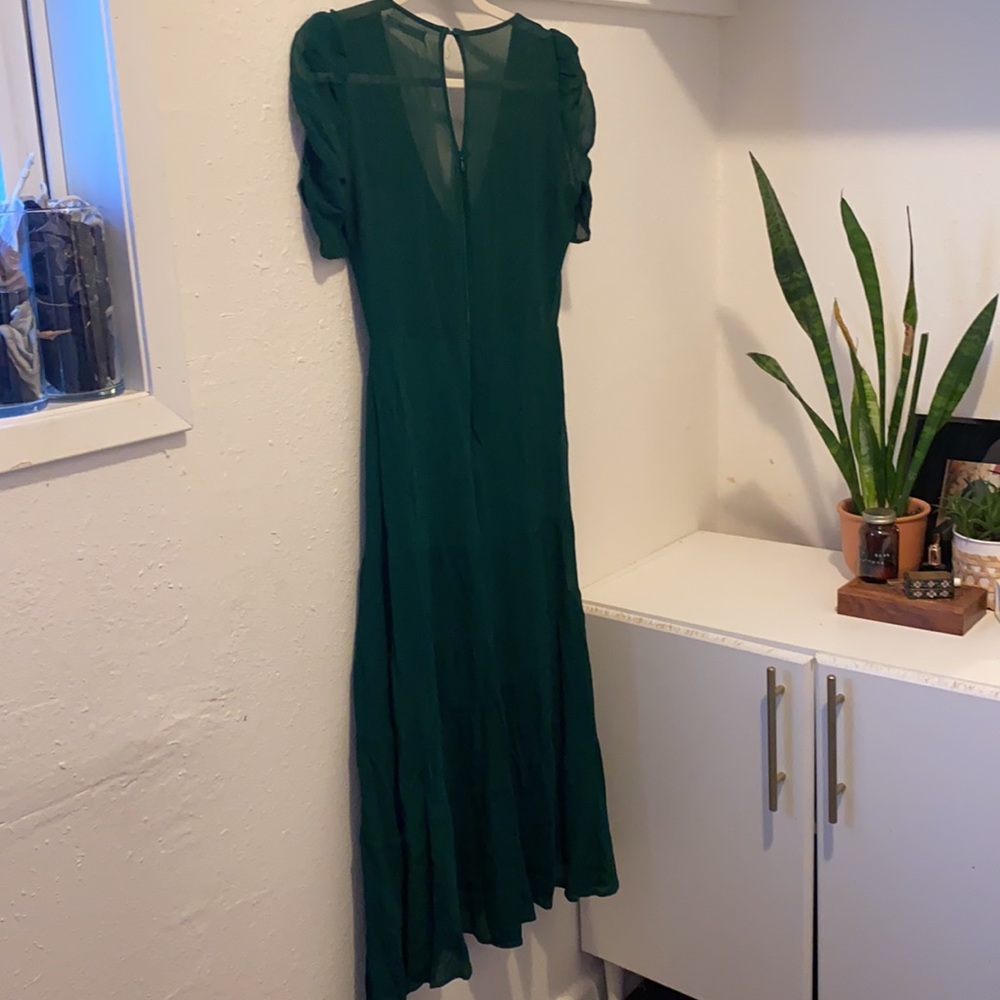 REFORMATION EMERALD GREEN COSA MIDI DRESS SIZE 6 - Picture 5 of 7